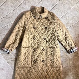 Burberry Tything Quilted Tan Coat
